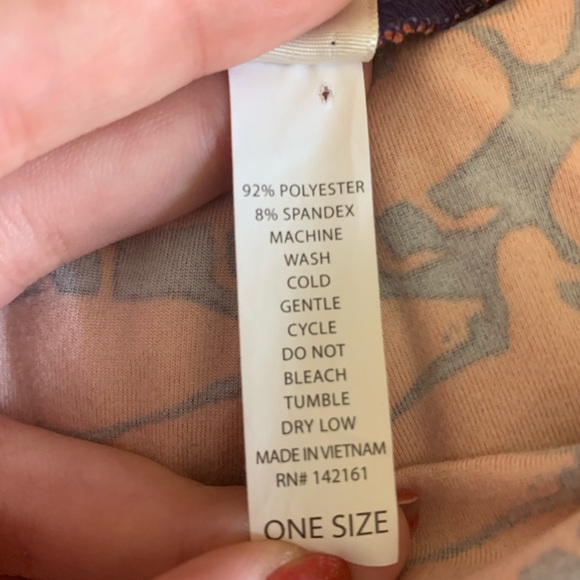 Women’s LuLaRoe Blue and Orange Duck Leggings OS - Picture 4 of 6